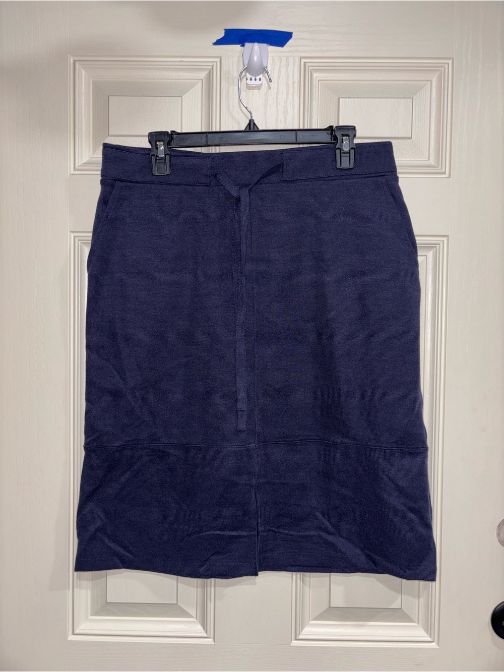 Liz Claiborne Navy Drawstring Pencil Skirt